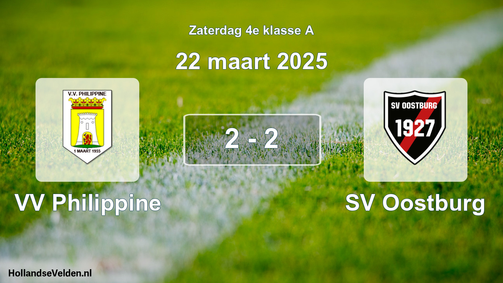 Total number of matches played: VV Philippine - SV Oostburg 2 - 2 (22 March 2025)