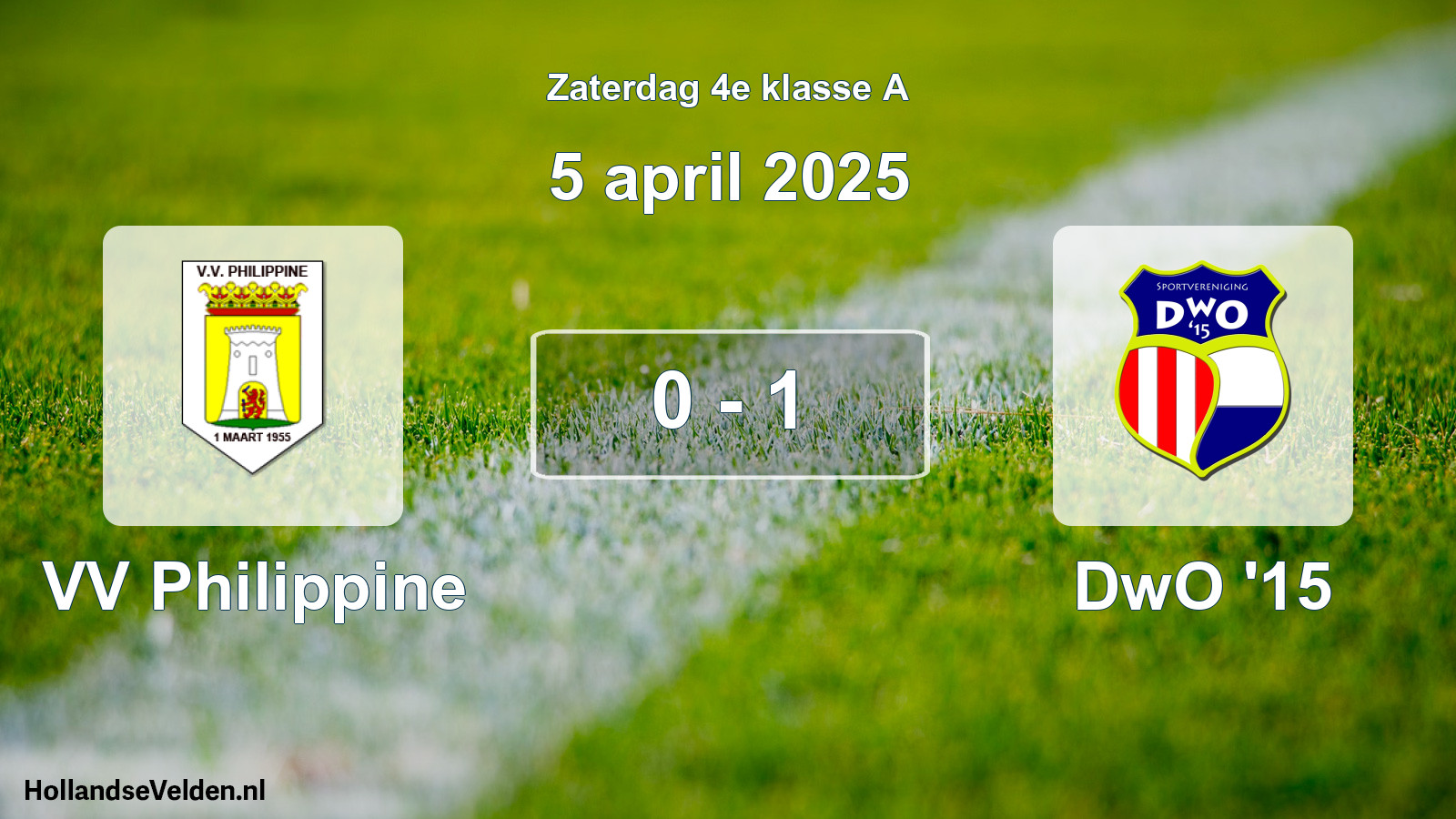 Total number of matches played: VV Philippine - DwO '15 0 - 1 (5 April 2025)