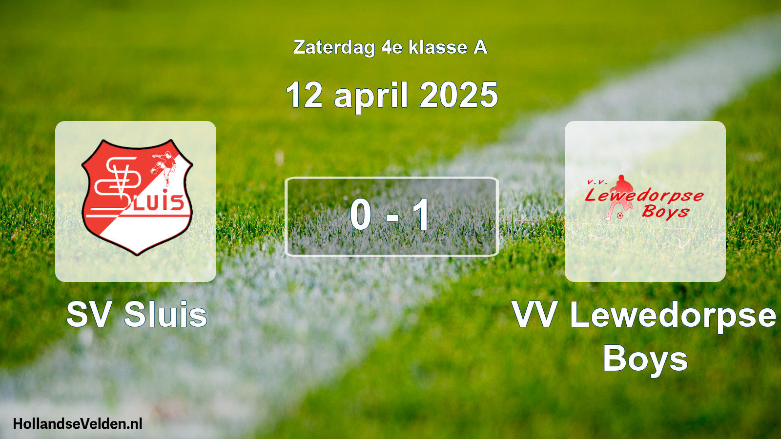 Total number of matches played: SV Sluis - VV Lewedorpse Boys 0 - 1 (12 April 2025)