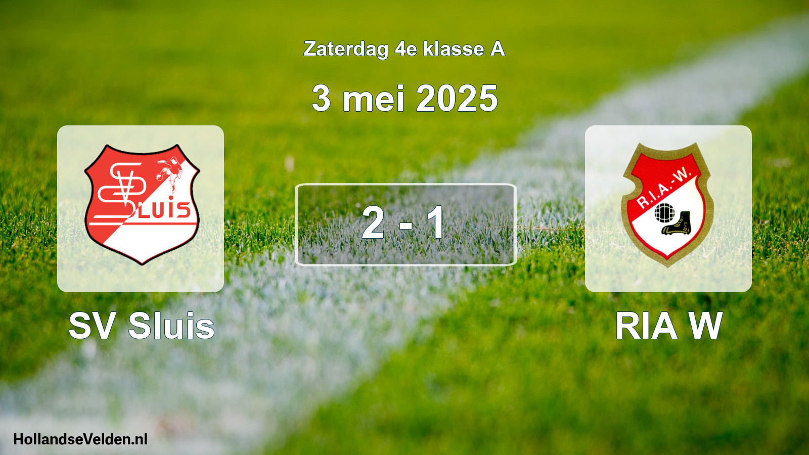 Total number of matches played: SV Sluis - RIA W 2 - 1 (3 May 2025)