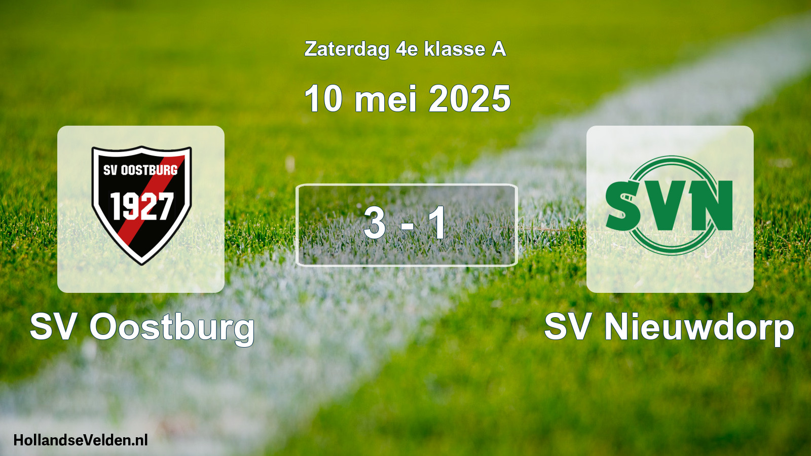 Total number of matches played: SV Oostburg - SV Nieuwdorp 3 - 1 (10 May 2025)