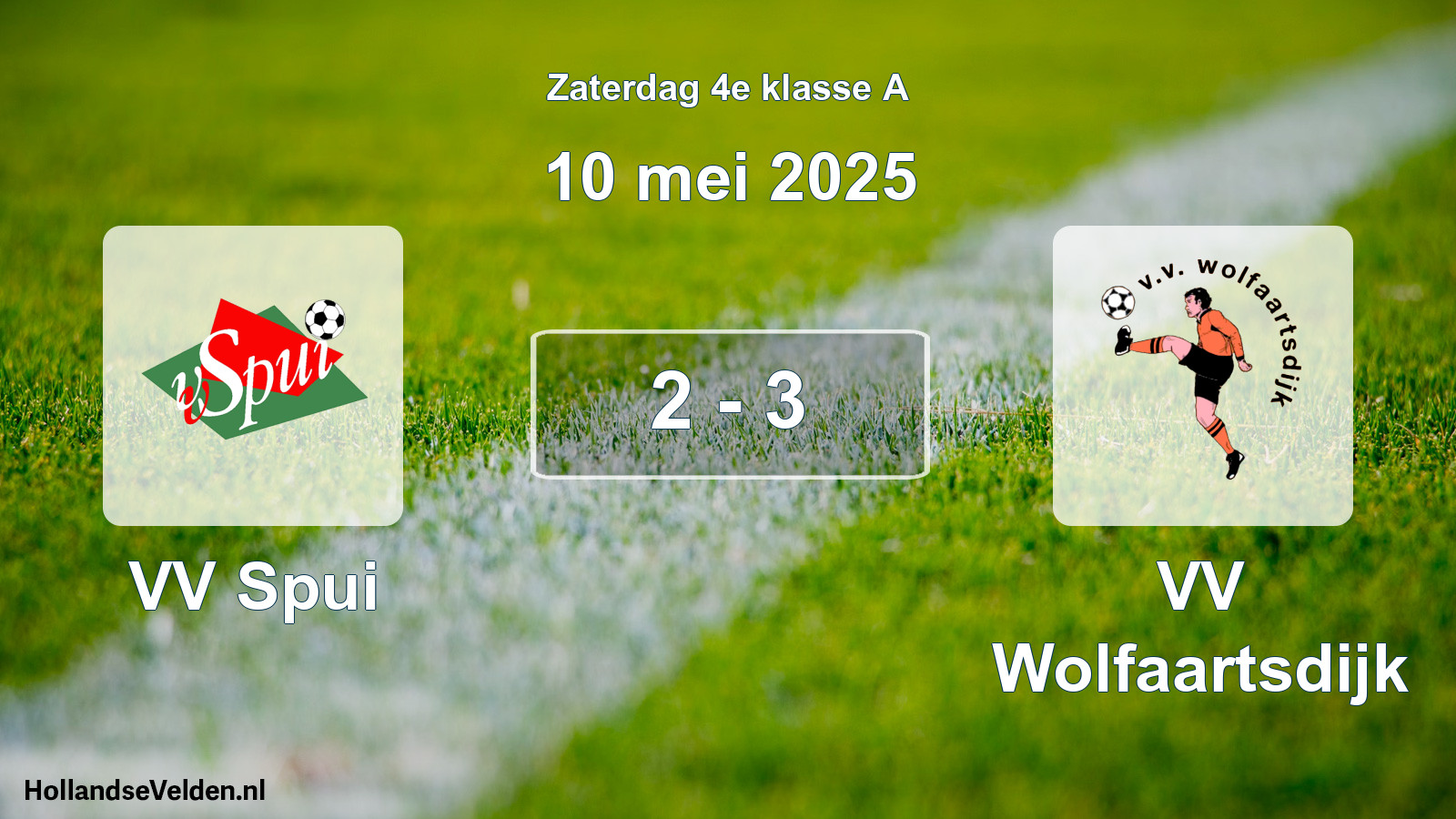 Total number of matches played: VV Spui - VV Wolfaartsdijk 2 - 3 (10 May 2025)