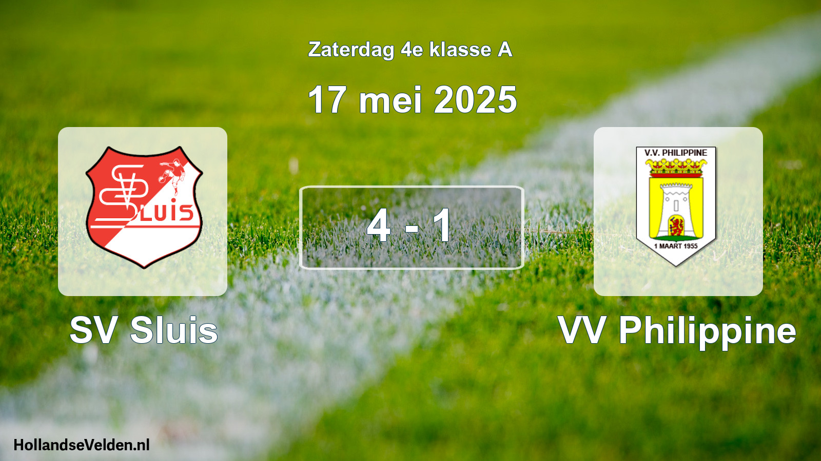 Total number of matches played: SV Sluis - VV Philippine 4 - 1 (17 May 2025)