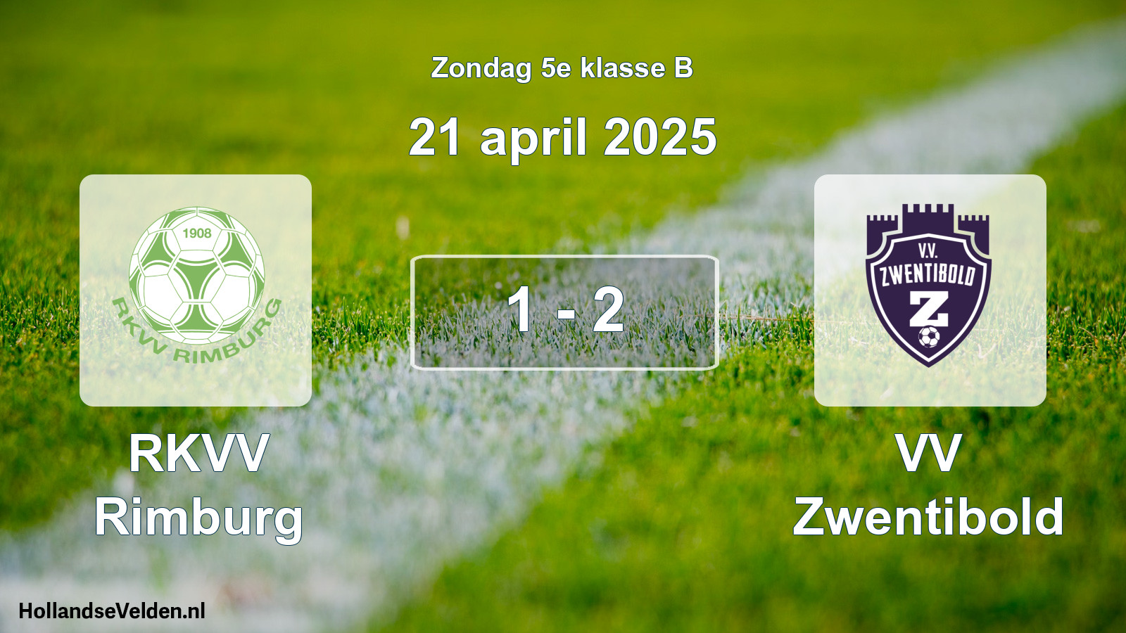 Total number of matches played: RKVV Rimburg - VV Zwentibold 1 - 2 (21 April 2025)