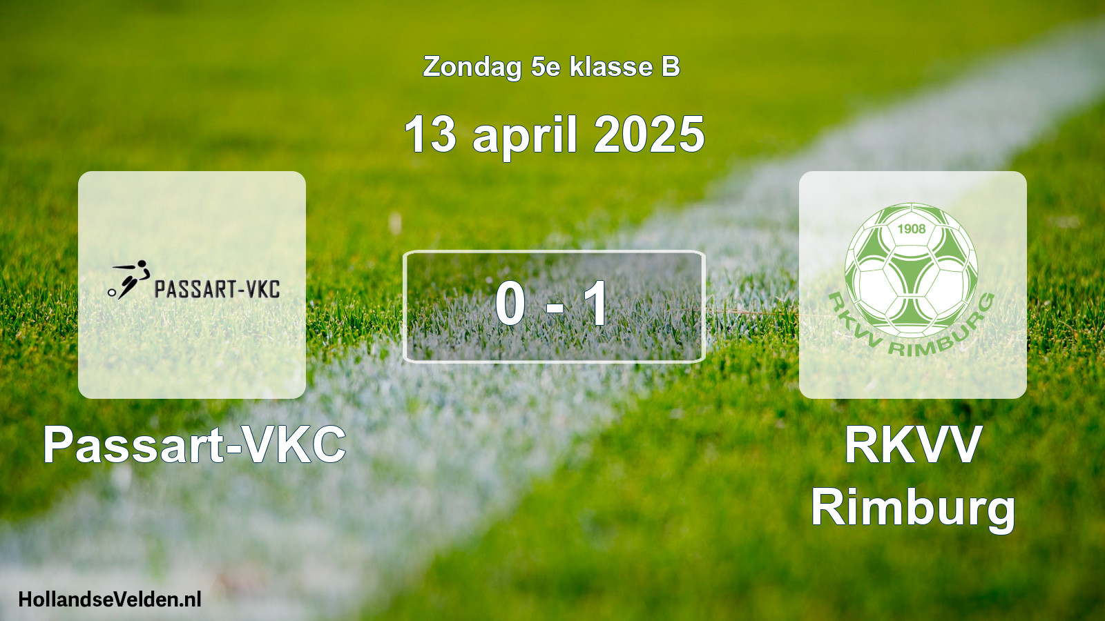 Total number of matches played: Passart-VKC - RKVV Rimburg 0 - 1 (13 April 2025)