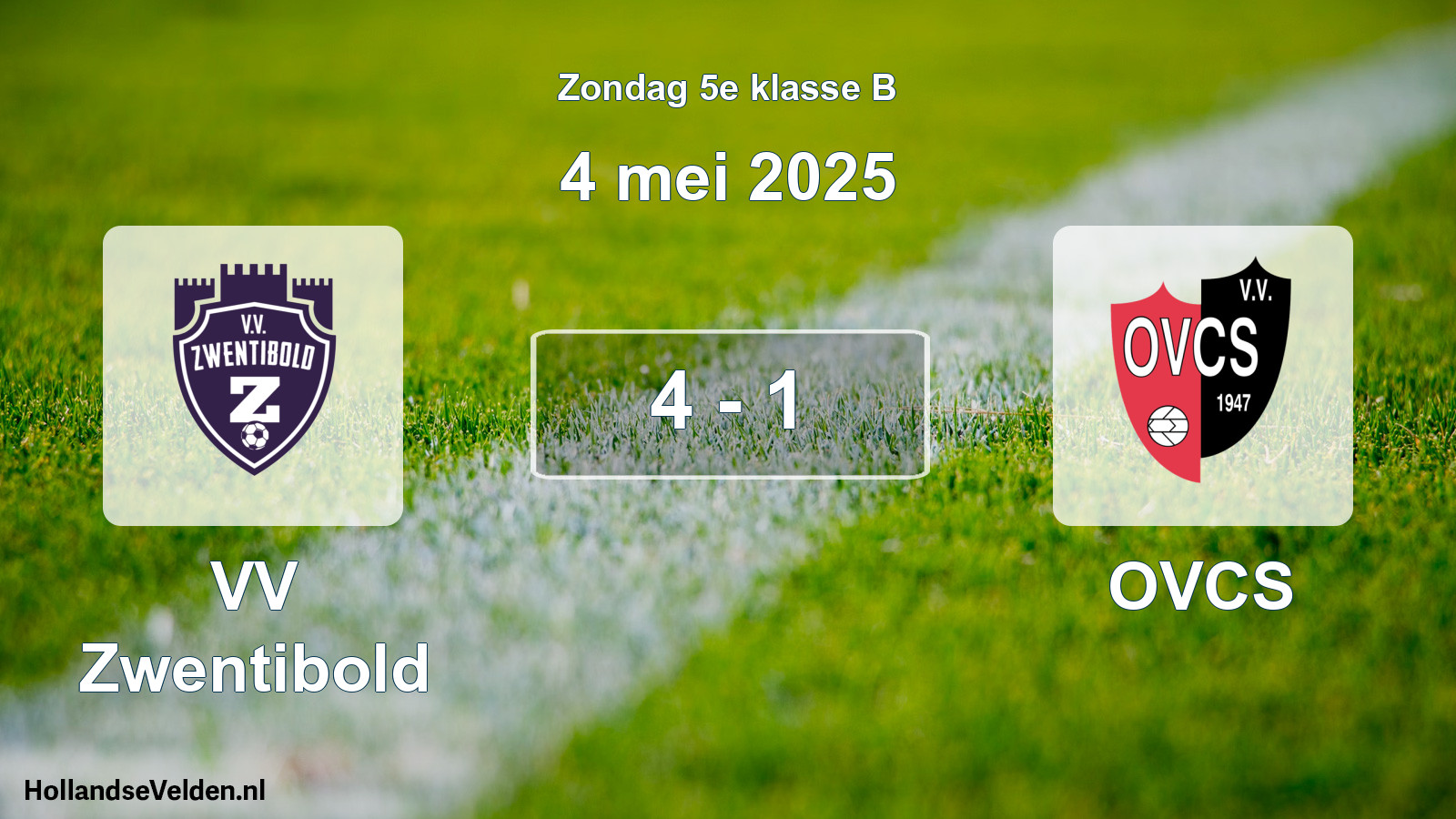 Total number of matches played: VV Zwentibold - OVCS 4 - 1 (4 May 2025)