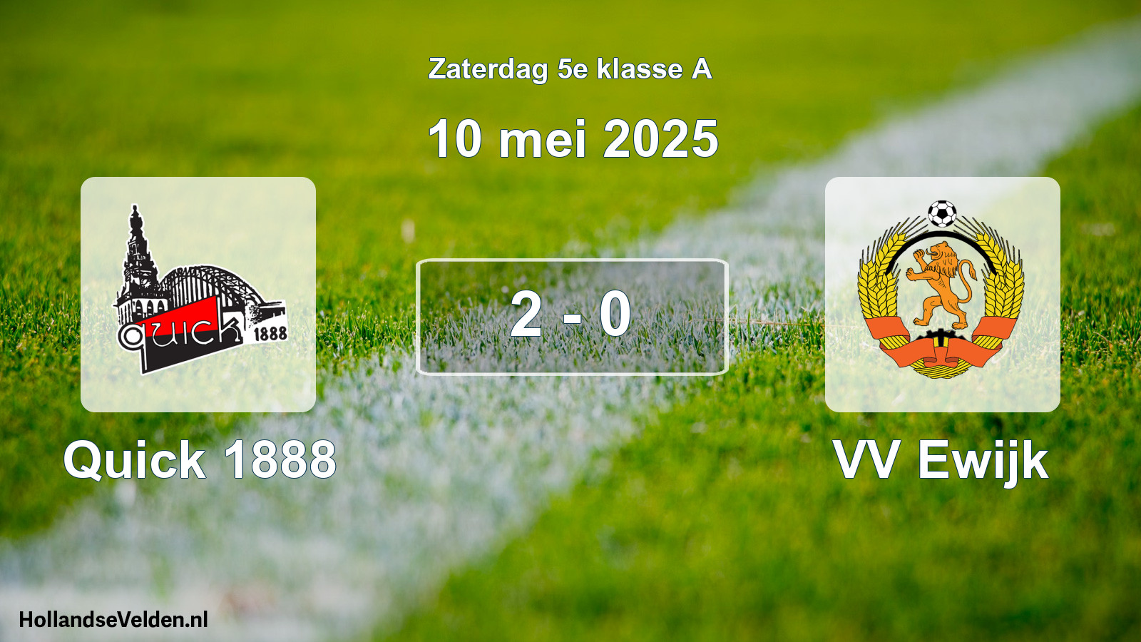 Total number of matches played: Quick 1888 - VV Ewijk 2 - 0 (10 May 2025)