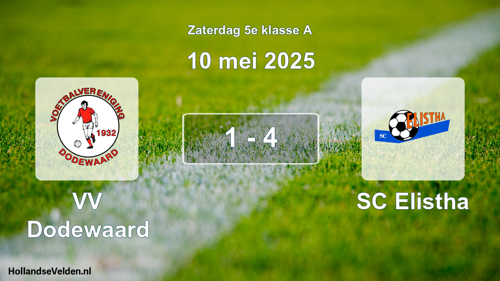 Total number of matches played: VV Dodewaard - SC Elistha 1 - 4 (10 May 2025)