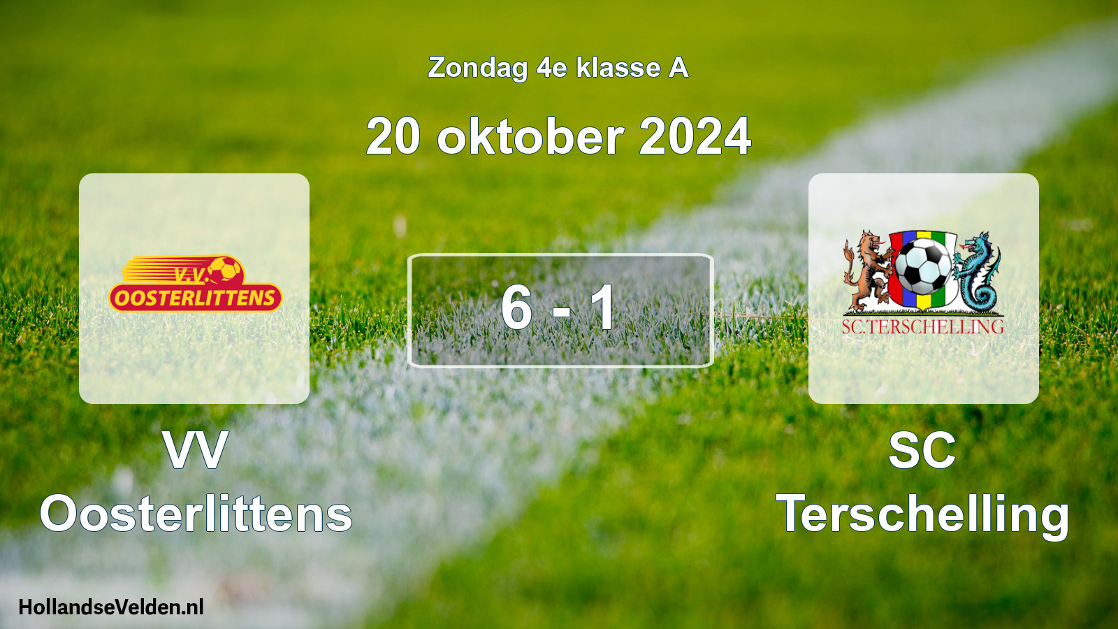 Total number of matches played: VV Oosterlittens - SC Terschelling 6 - 1 (20 October 2024)