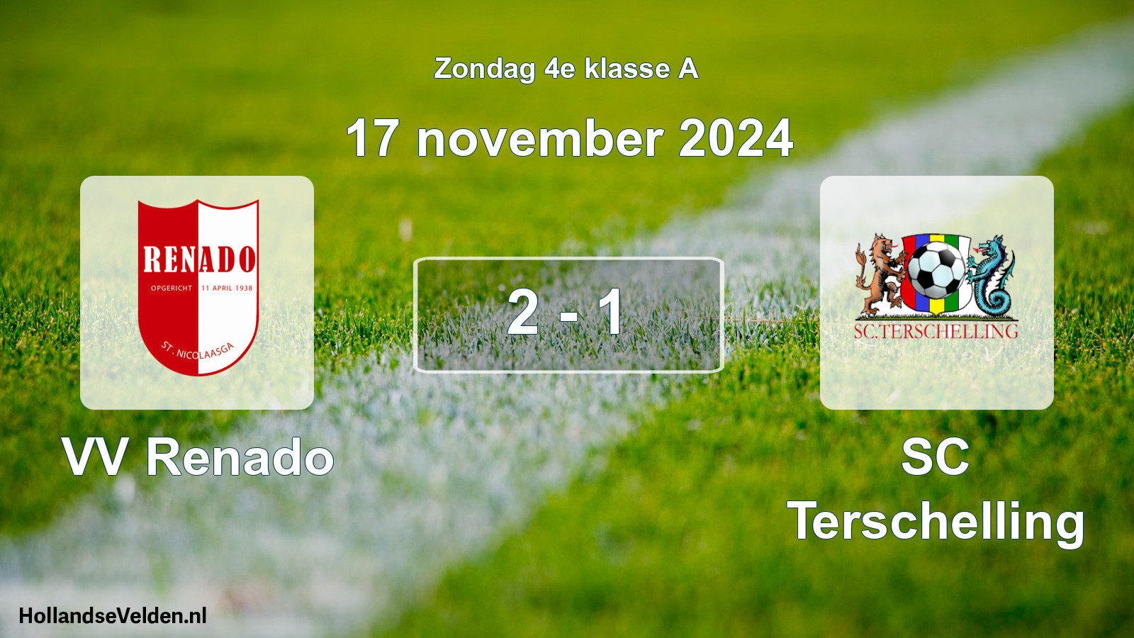 Total number of matches played: VV Renado - SC Terschelling 2 - 1 (17 November 2024)