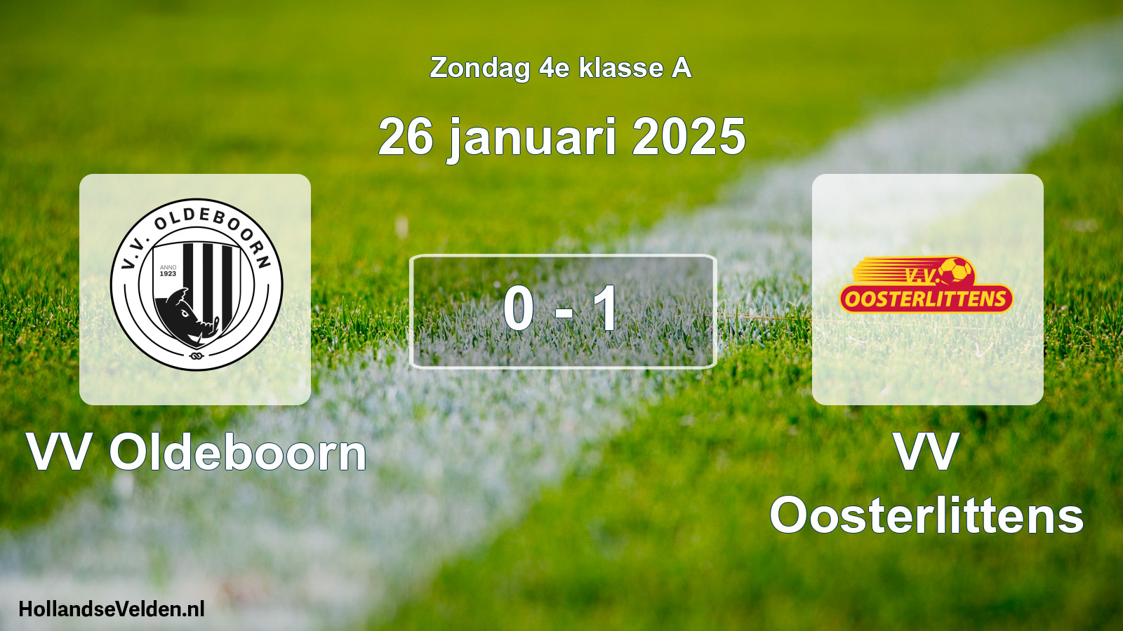 Total number of matches played: VV Oldeboorn - VV Oosterlittens 0 - 1 (26 January 2025)