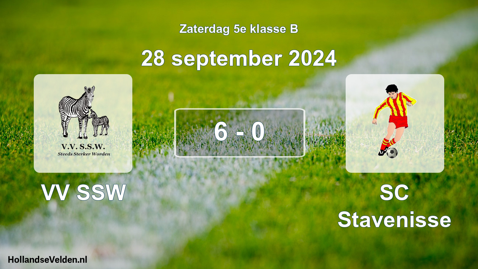 Total number of matches played: VV SSW - SC Stavenisse 6 - 0 (28 September 2024)