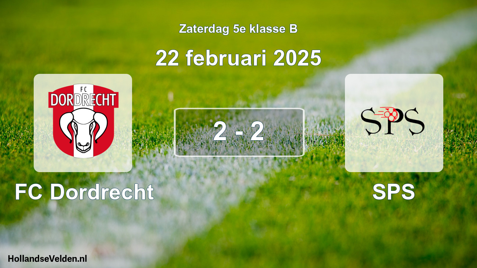 Total number of matches played: FC Dordrecht - SPS 2 - 2 (22 February 2025)