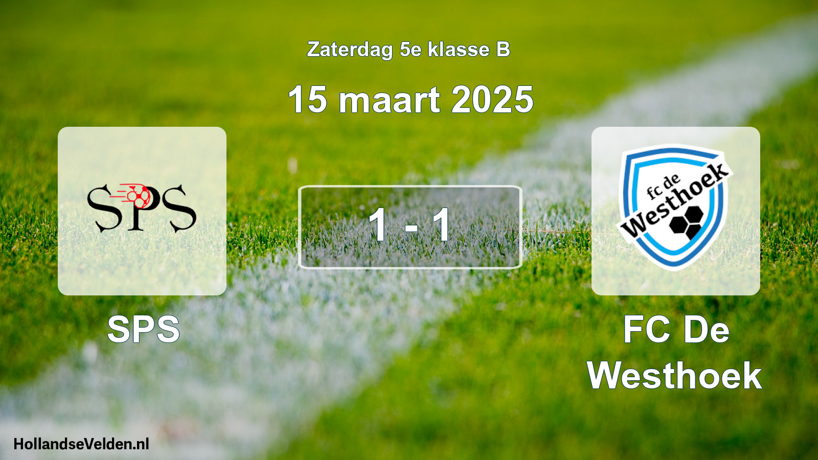 Total number of matches played: SPS - FC De Westhoek 1 - 1 (15 March 2025)