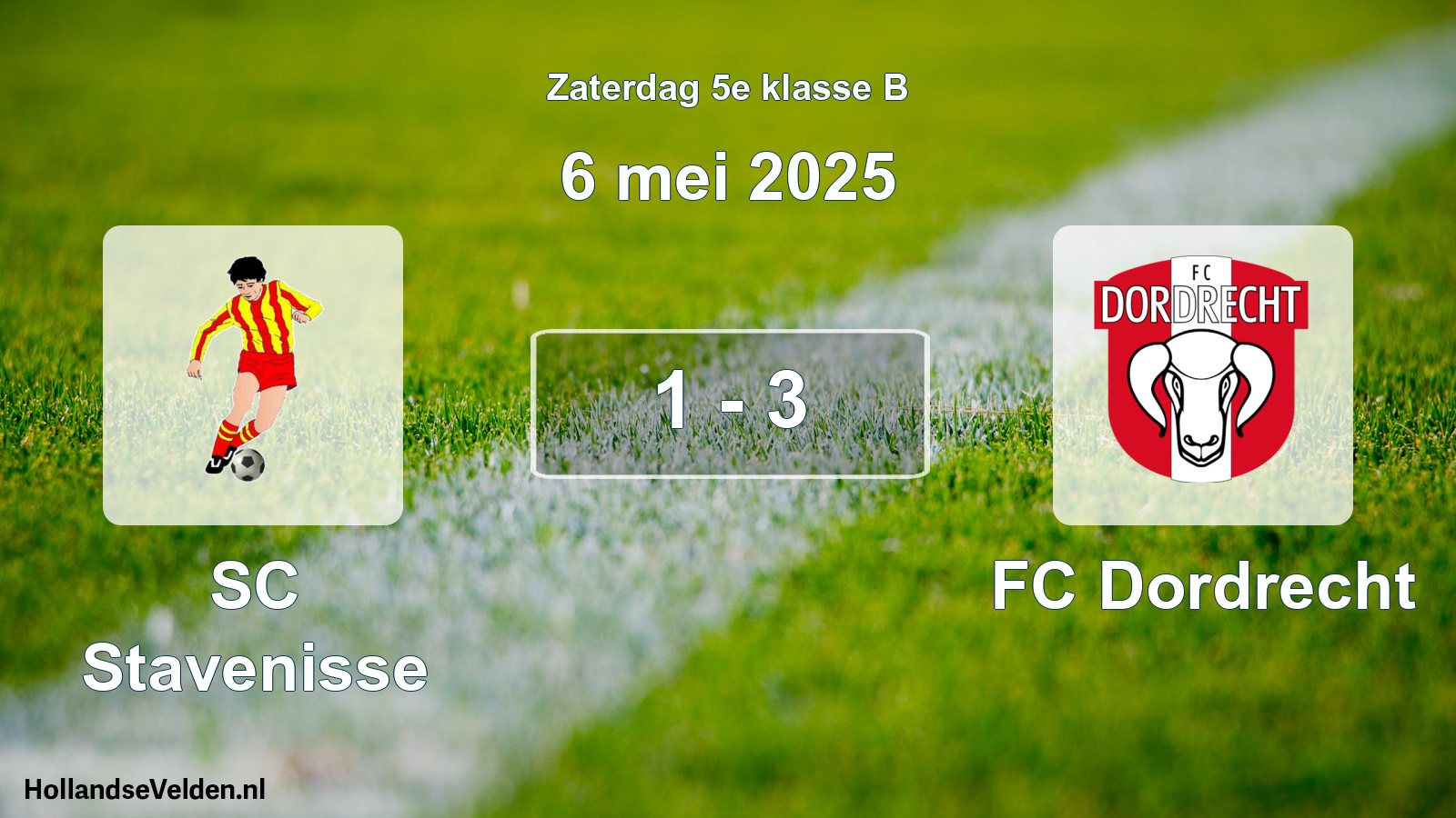 Total number of matches played: SC Stavenisse - FC Dordrecht 1 - 3 (6 May 2025)