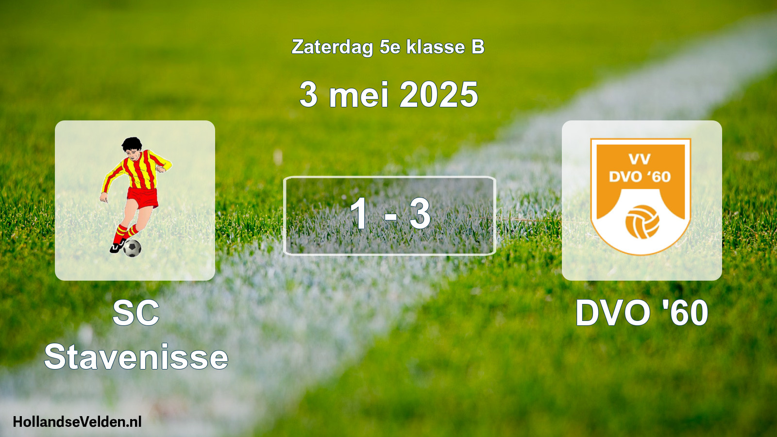 Total number of matches played: SC Stavenisse - DVO '60 1 - 3 (3 May 2025)