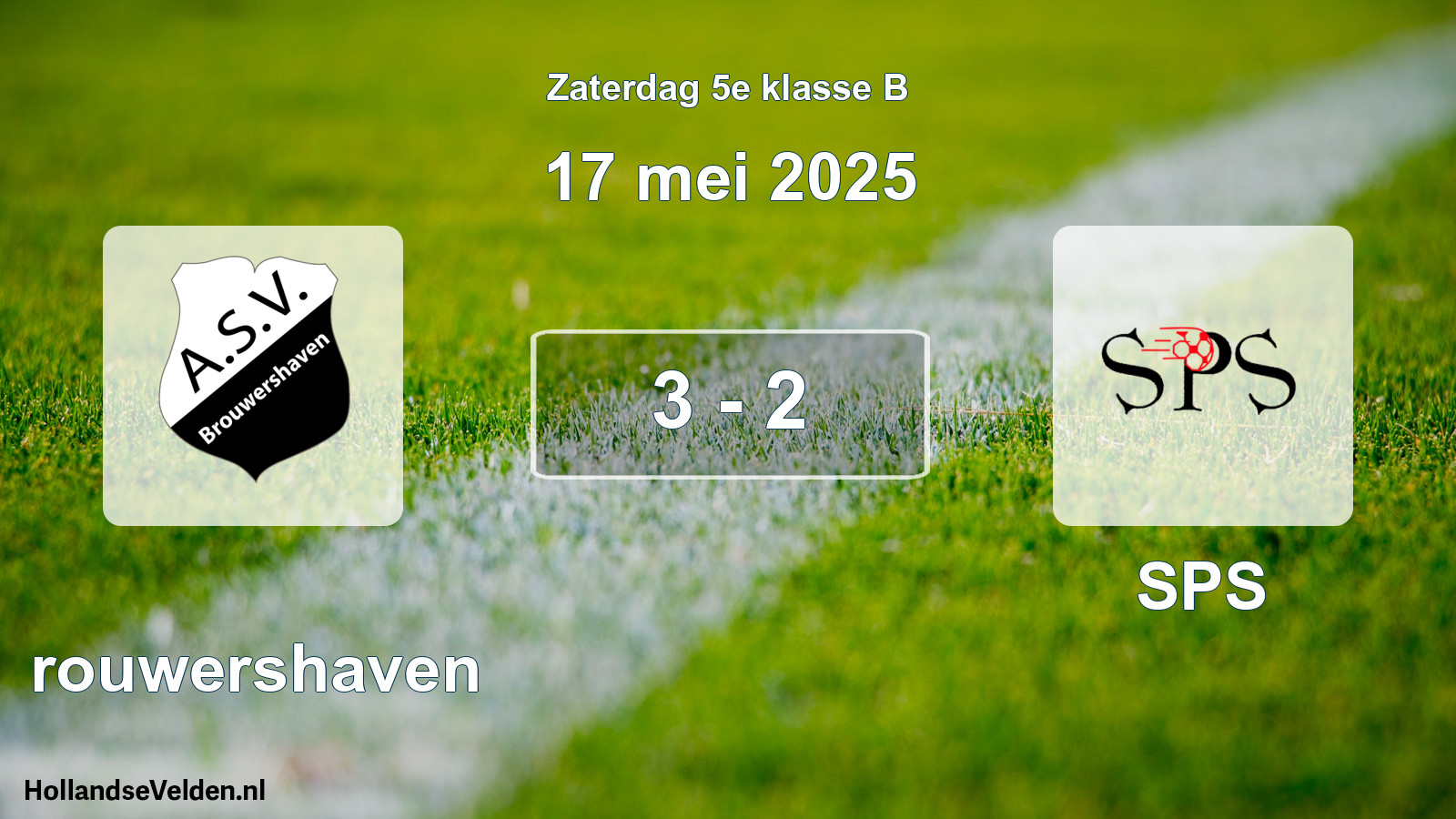 Total number of matches played: Brouwershaven - SPS 3 - 2 (17 May 2025)