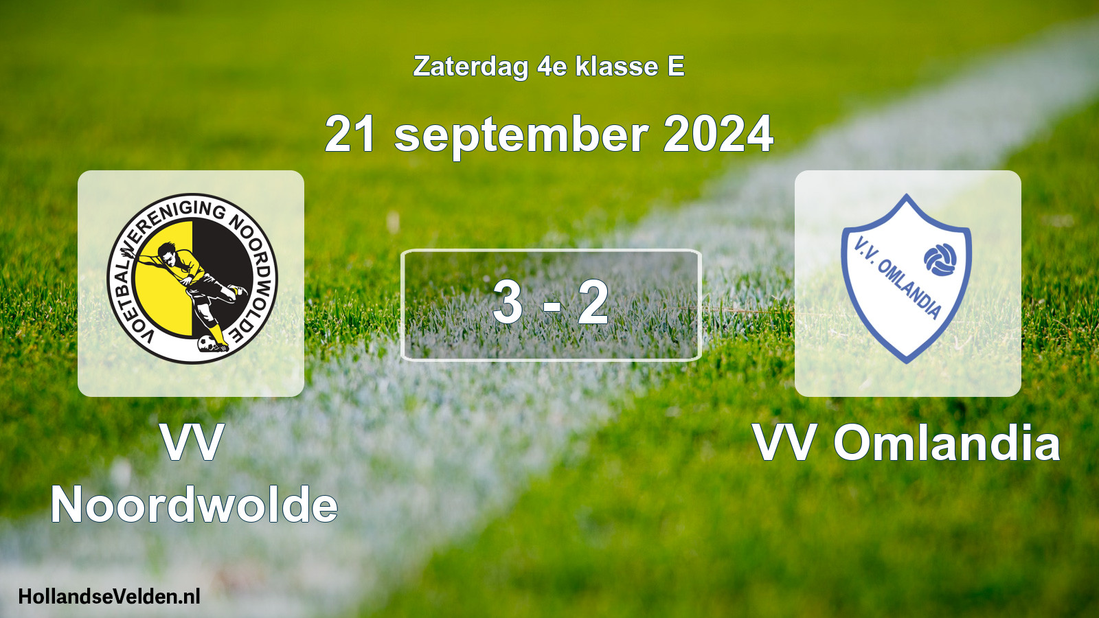 Total number of matches played: VV Noordwolde - VV Omlandia 3 - 2 (21 September 2024)