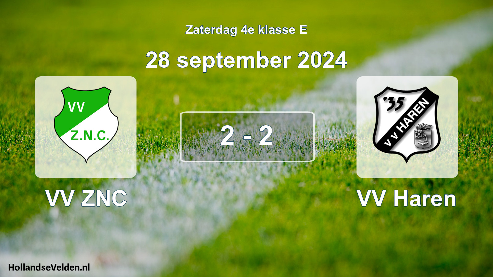 Total number of matches played: VV ZNC - VV Haren 2 - 2 (28 September 2024)