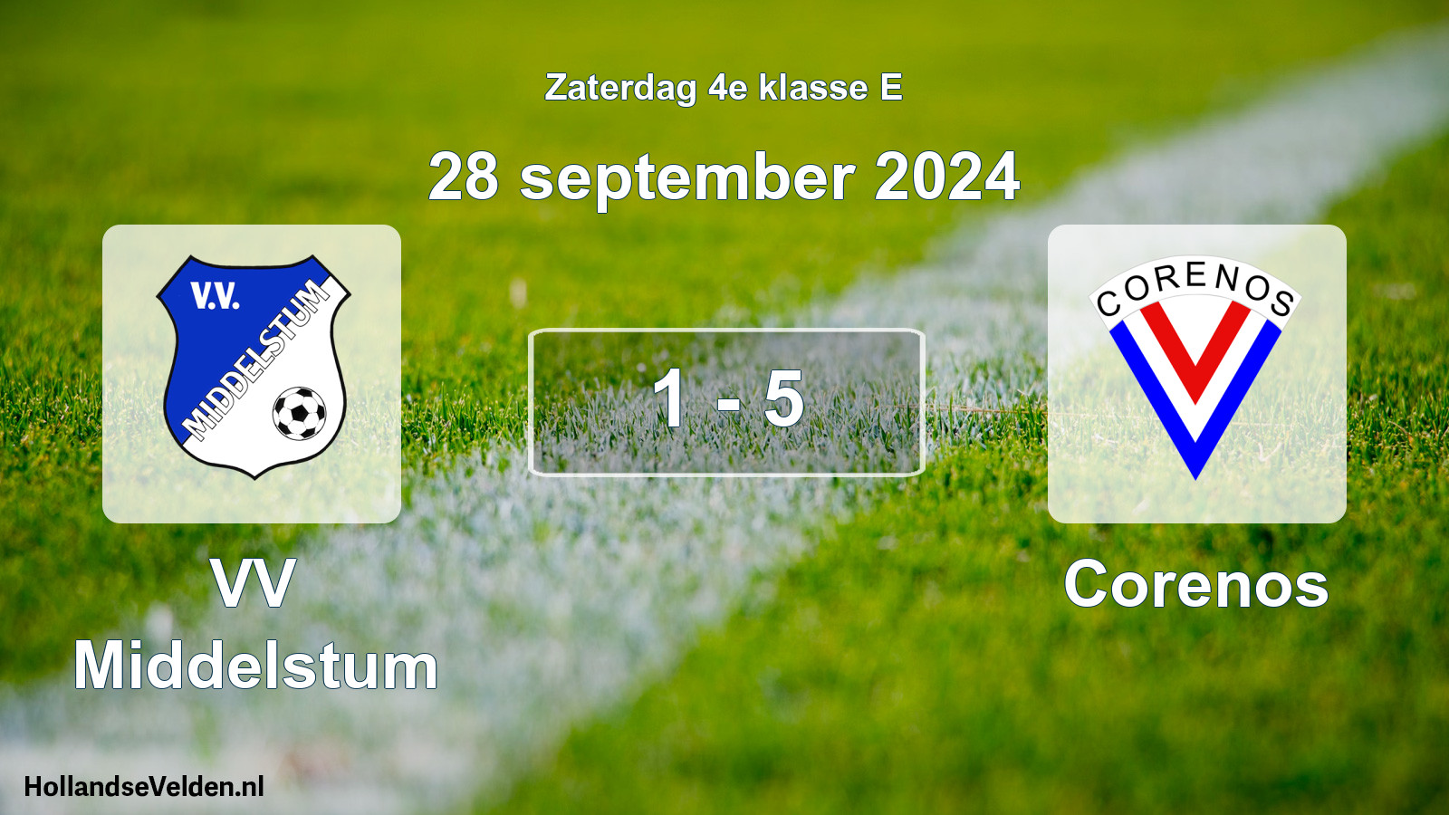 Total number of matches played: VV Middelstum - Corenos 1 - 5 (28 September 2024)