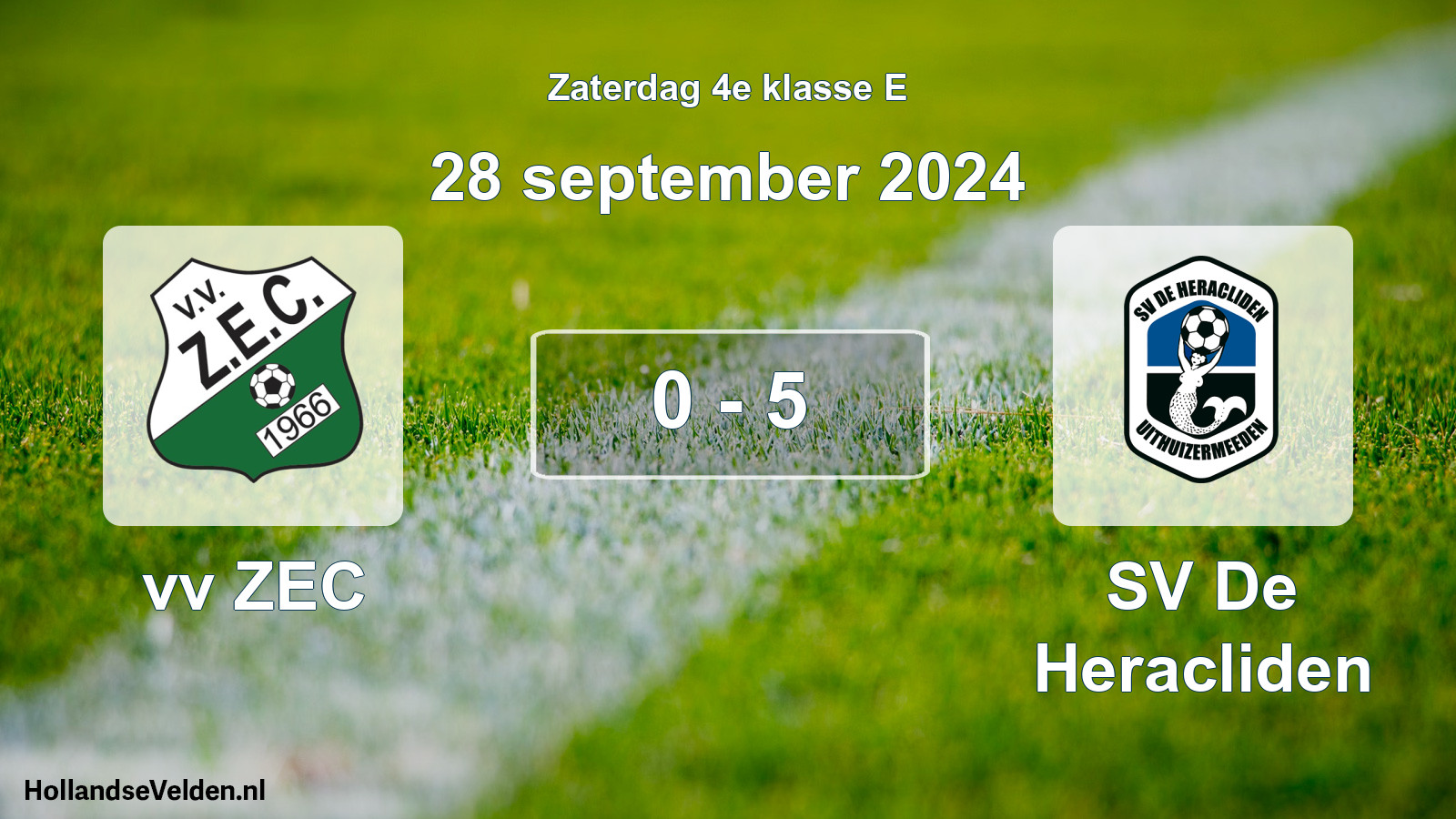 Total number of matches played: vv ZEC - SV De Heracliden 0 - 5 (28 September 2024)
