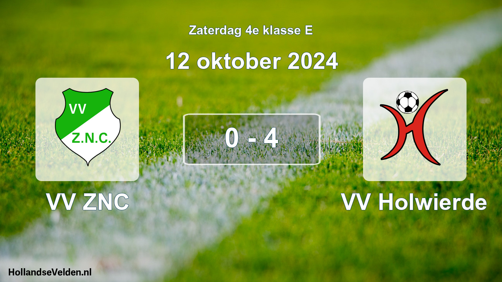 Total number of matches played: VV ZNC - VV Holwierde 0 - 4 (12 October 2024)