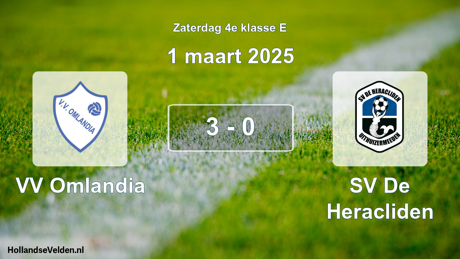 Total number of matches played: VV Omlandia - SV De Heracliden 3 - 0 (1 March 2025)