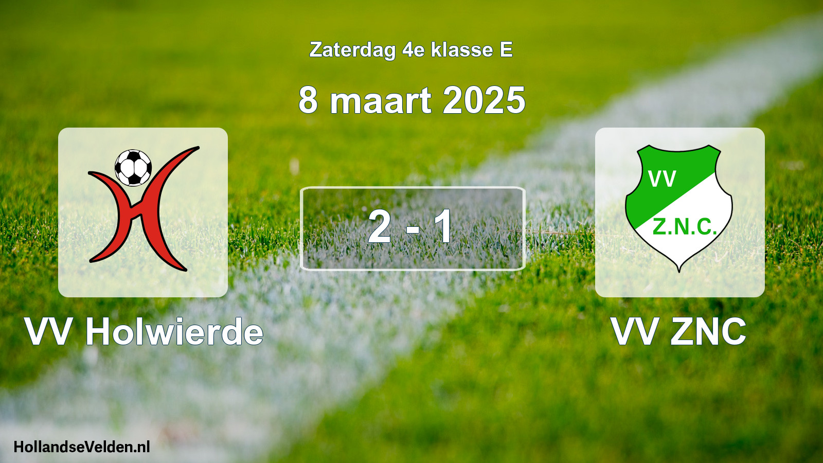 Total number of matches played: VV Holwierde - VV ZNC 2 - 1 (8 March 2025)