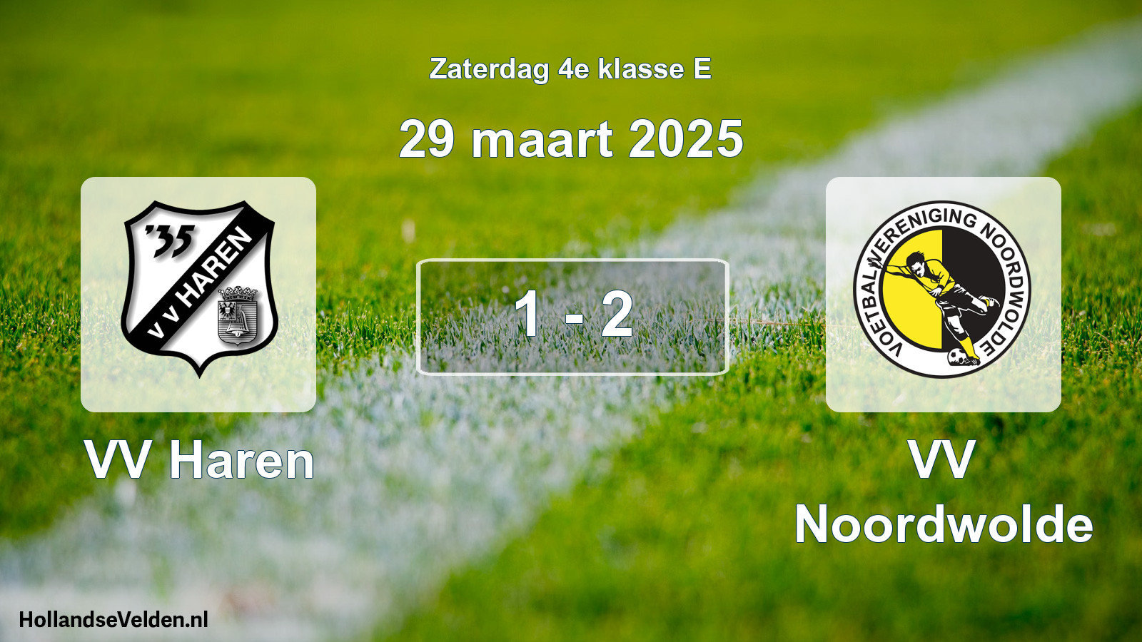 Total number of matches played: VV Haren - VV Noordwolde 1 - 2 (29 March 2025)