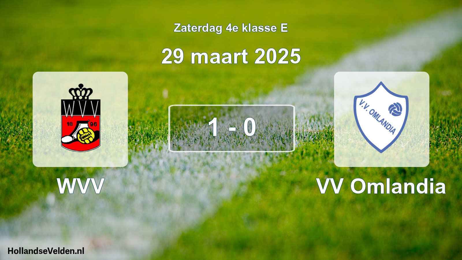 Total number of matches played: WVV - VV Omlandia 1 - 0 (29 March 2025)