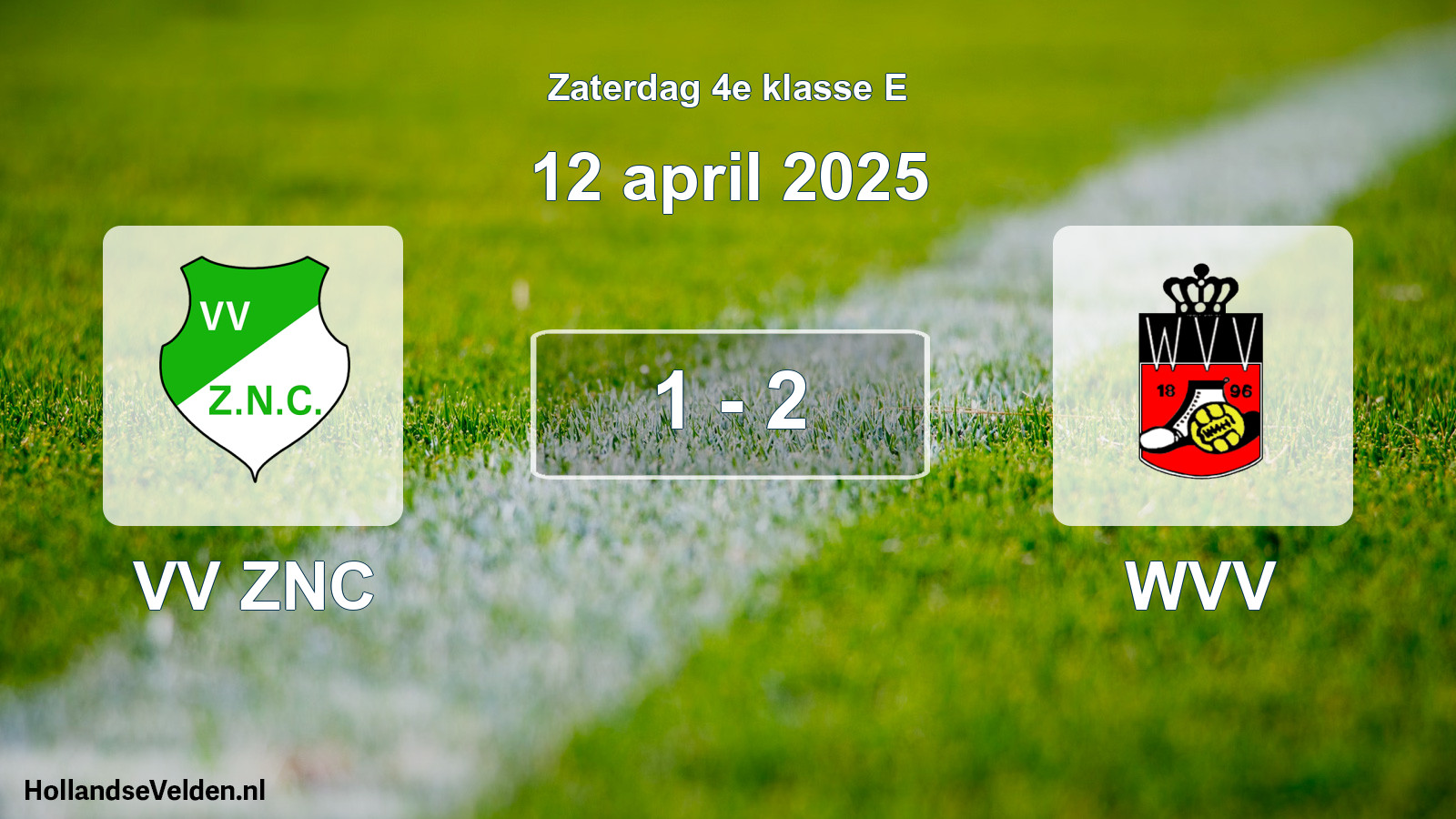 Total number of matches played: VV ZNC - WVV 1 - 2 (12 April 2025)