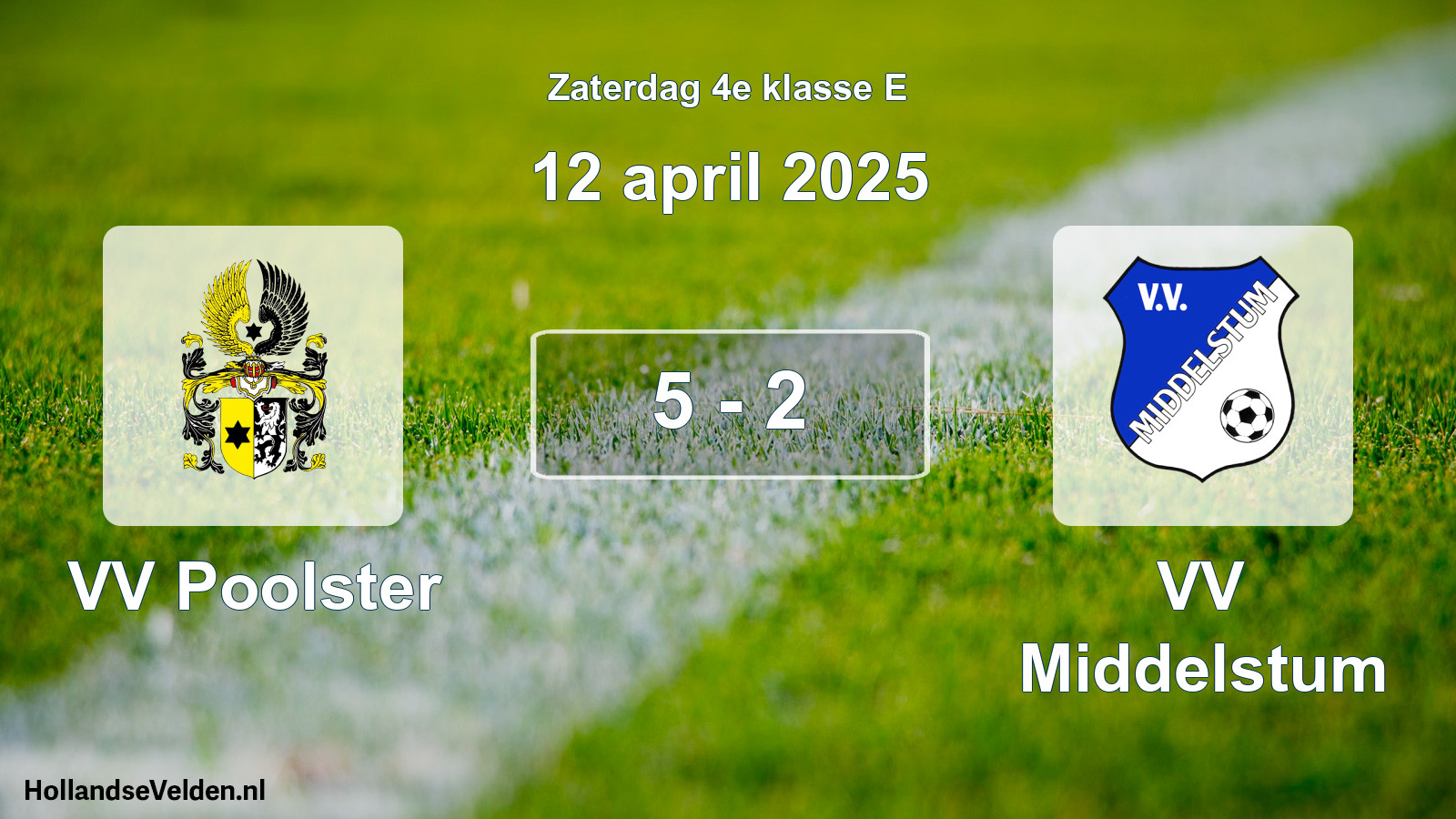 Total number of matches played: VV Poolster - VV Middelstum 5 - 2 (12 April 2025)