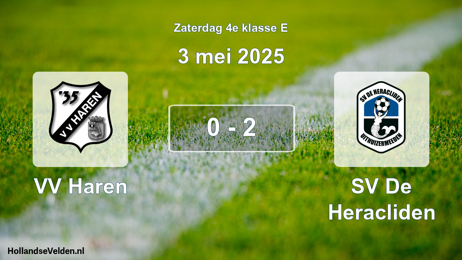 Total number of matches played: VV Haren - SV De Heracliden 0 - 2 (3 May 2025)