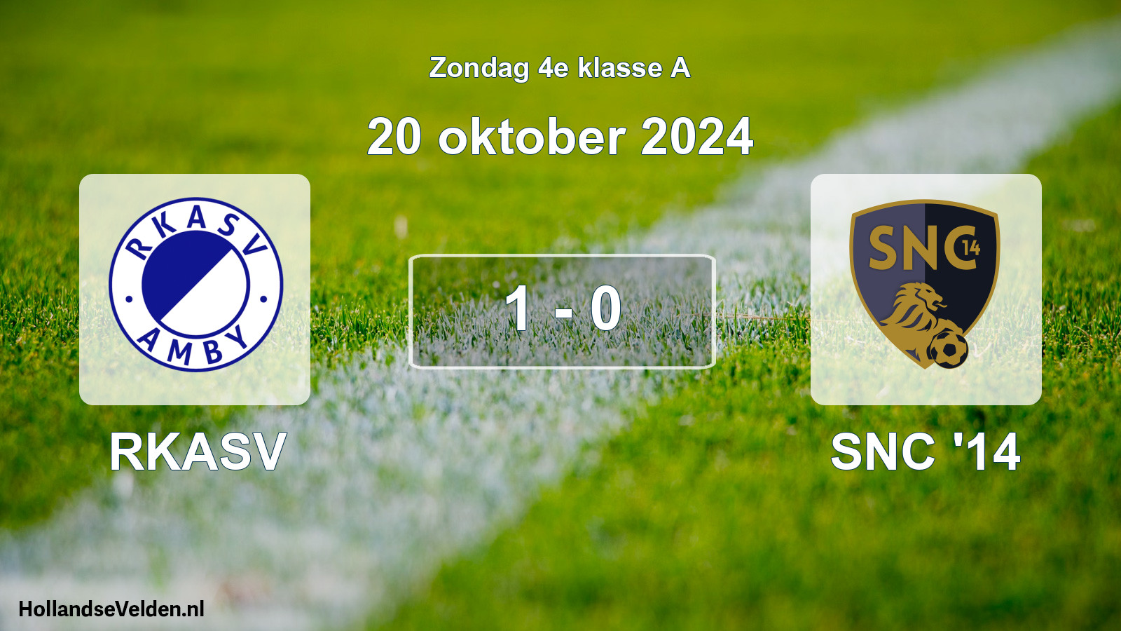 Total number of matches played: RKASV - SNC '14 1 - 0 (20 October 2024)