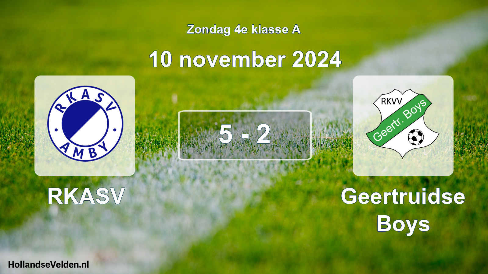 Total number of matches played: RKASV - Geertruidse Boys 5 - 2 (10 November 2024)
