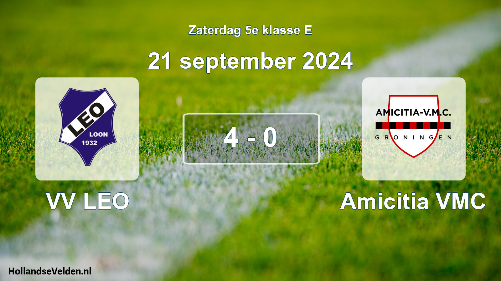 Total number of matches played: VV LEO - Amicitia VMC 4 - 0 (21 September 2024)