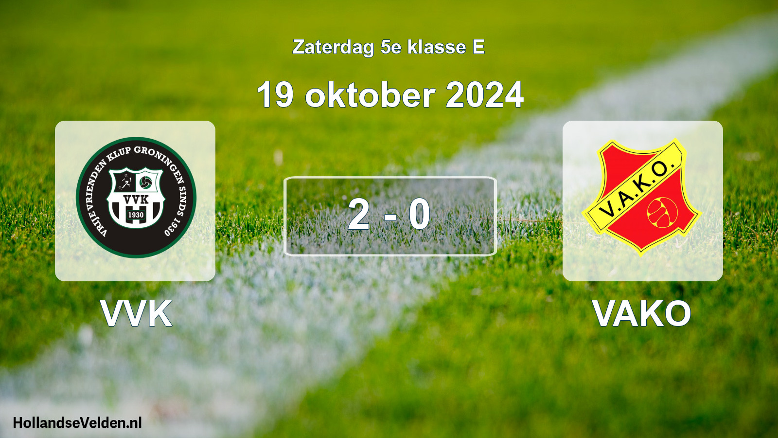 Total number of matches played: VVK - VAKO 2 - 0 (19 October 2024)