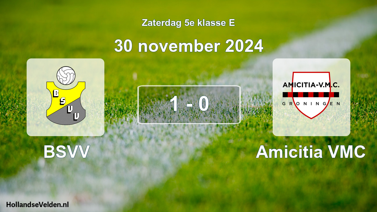 Total number of matches played: BSVV - Amicitia VMC 1 - 0 (30 November 2024)