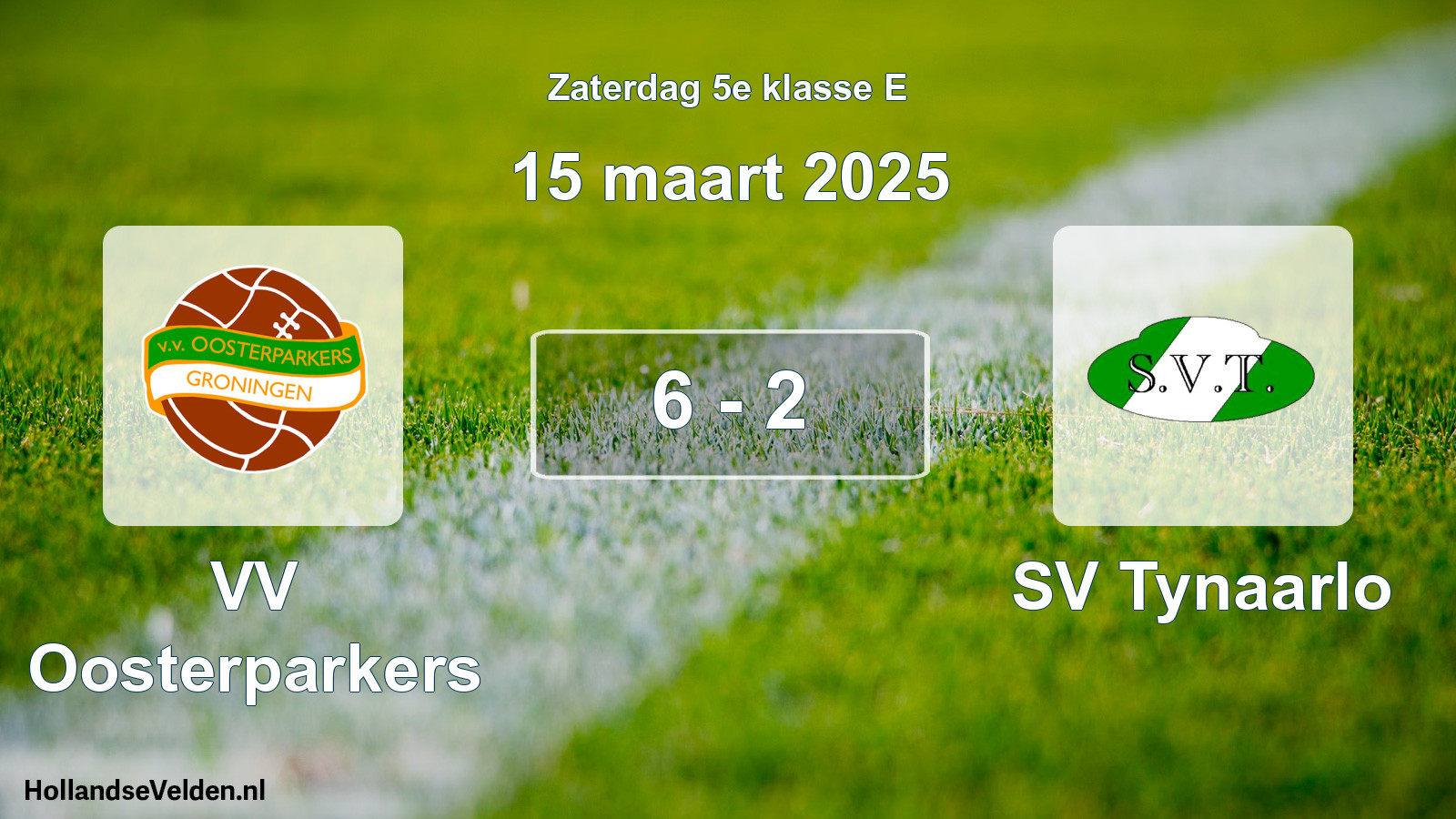 Total number of matches played: VV Oosterparkers - SV Tynaarlo 6 - 2 (15 March 2025)