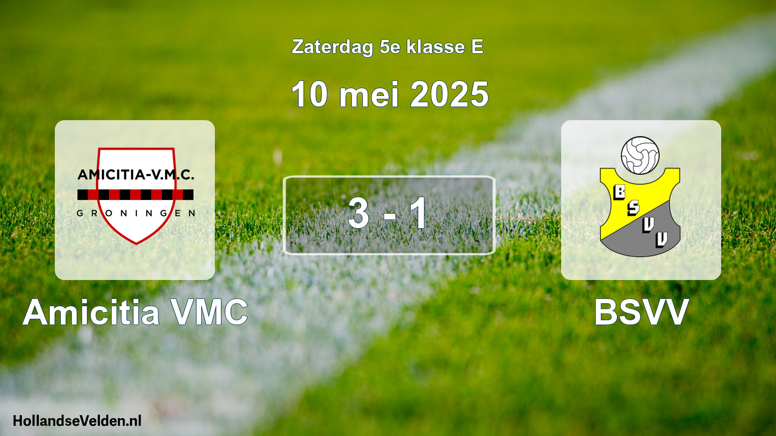 Total number of matches played: Amicitia VMC - BSVV 3 - 1 (10 May 2025)