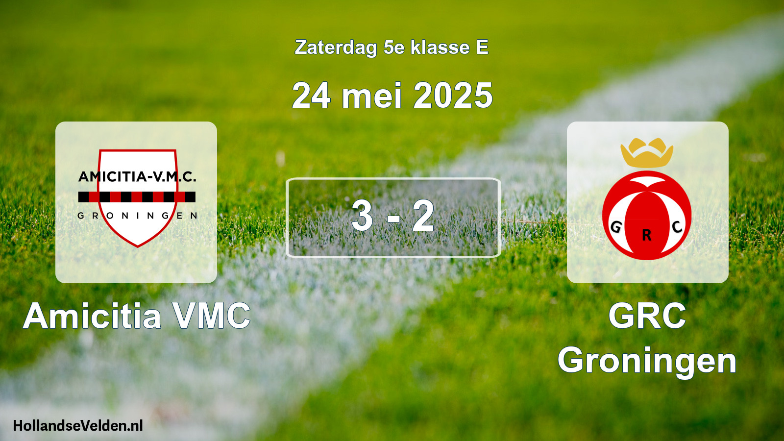 Total number of matches played: Amicitia VMC - GRC Groningen 3 - 2 (24 May 2025)