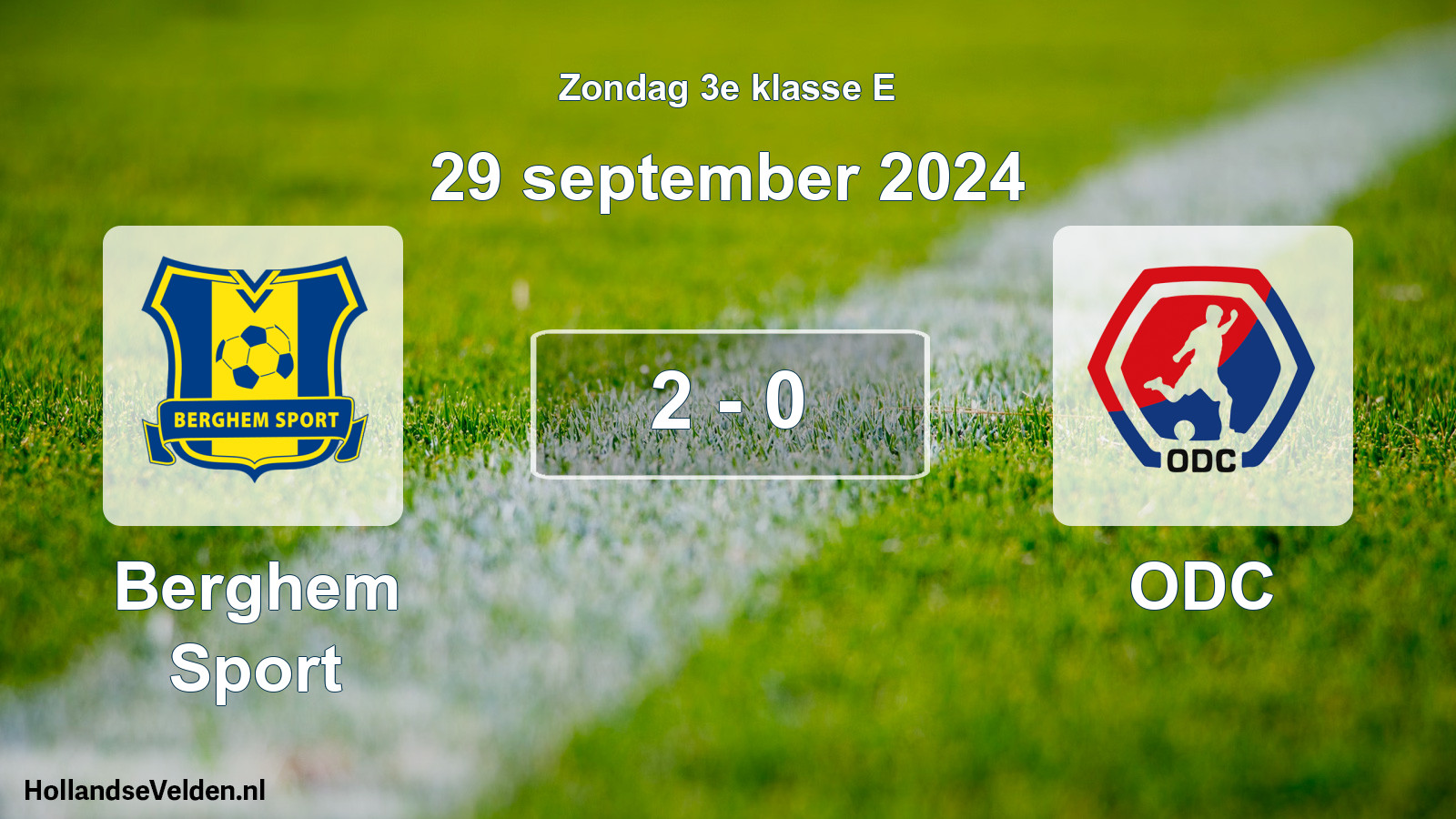 Total number of matches played: Berghem Sport - ODC 2 - 0 (29 September 2024)