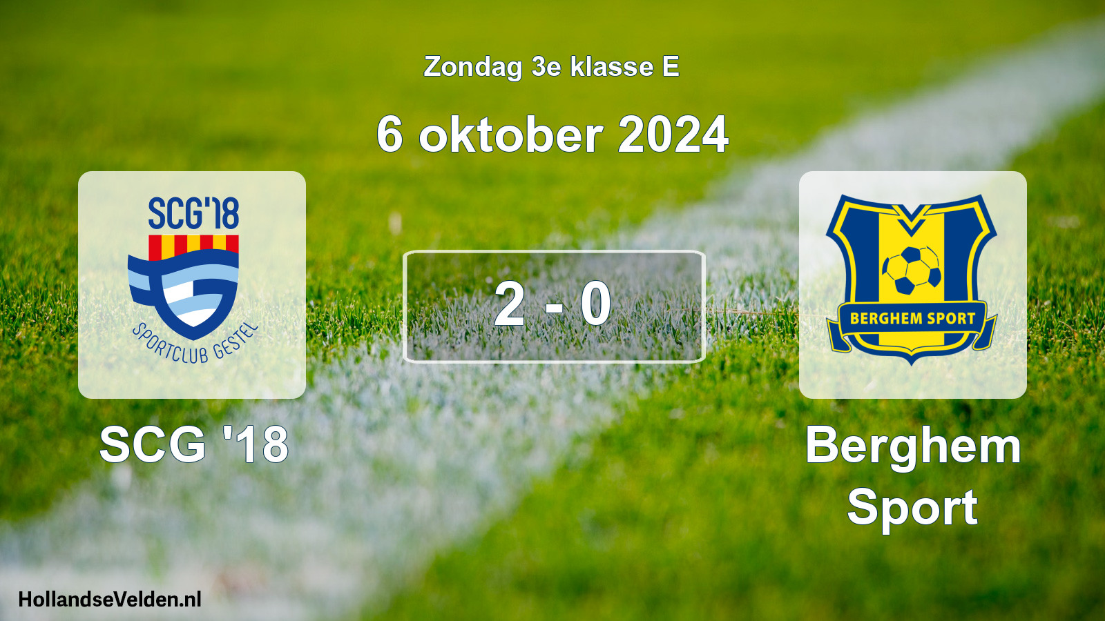 Total number of matches played: SCG '18 - Berghem Sport 2 - 0 (6 October 2024)