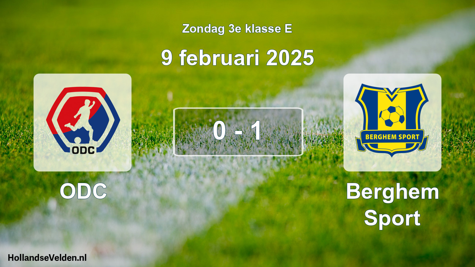 Total number of matches played: ODC - Berghem Sport 0 - 1 (9 February 2025)