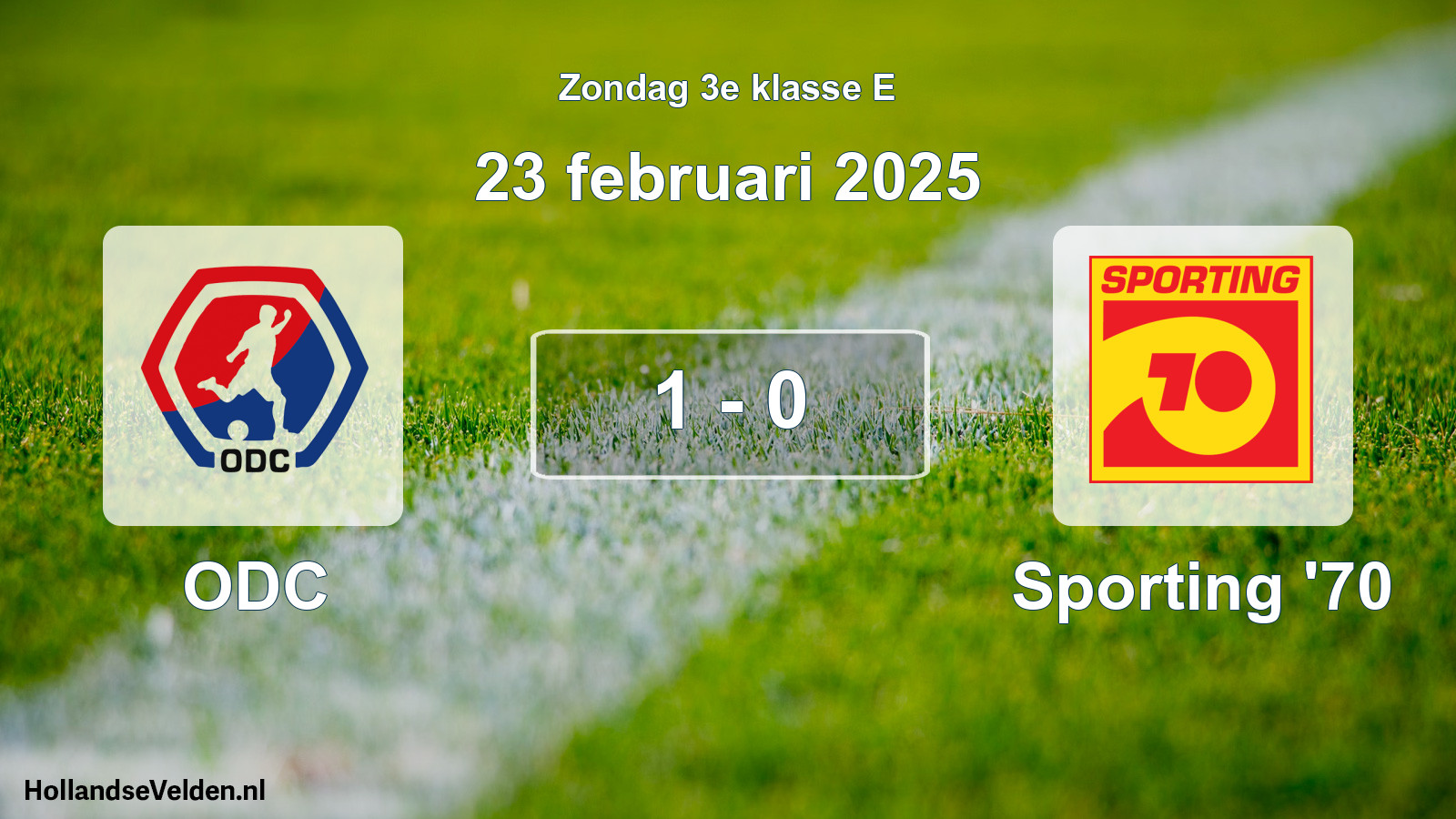 Total number of matches played: ODC - Sporting '70 1 - 0 (23 February 2025)