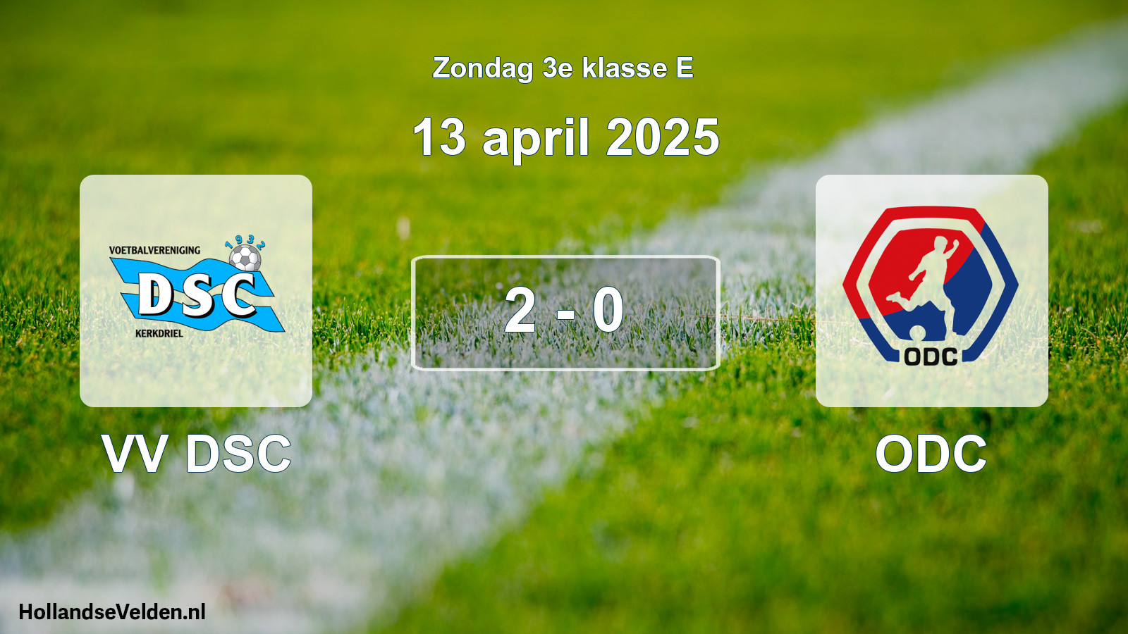 Total number of matches played: VV DSC - ODC 2 - 0 (13 April 2025)