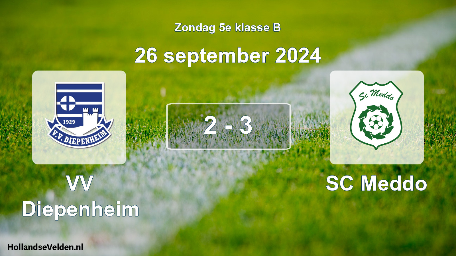 Total number of matches played: VV Diepenheim - SC Meddo 2 - 3 (26 September 2024)
