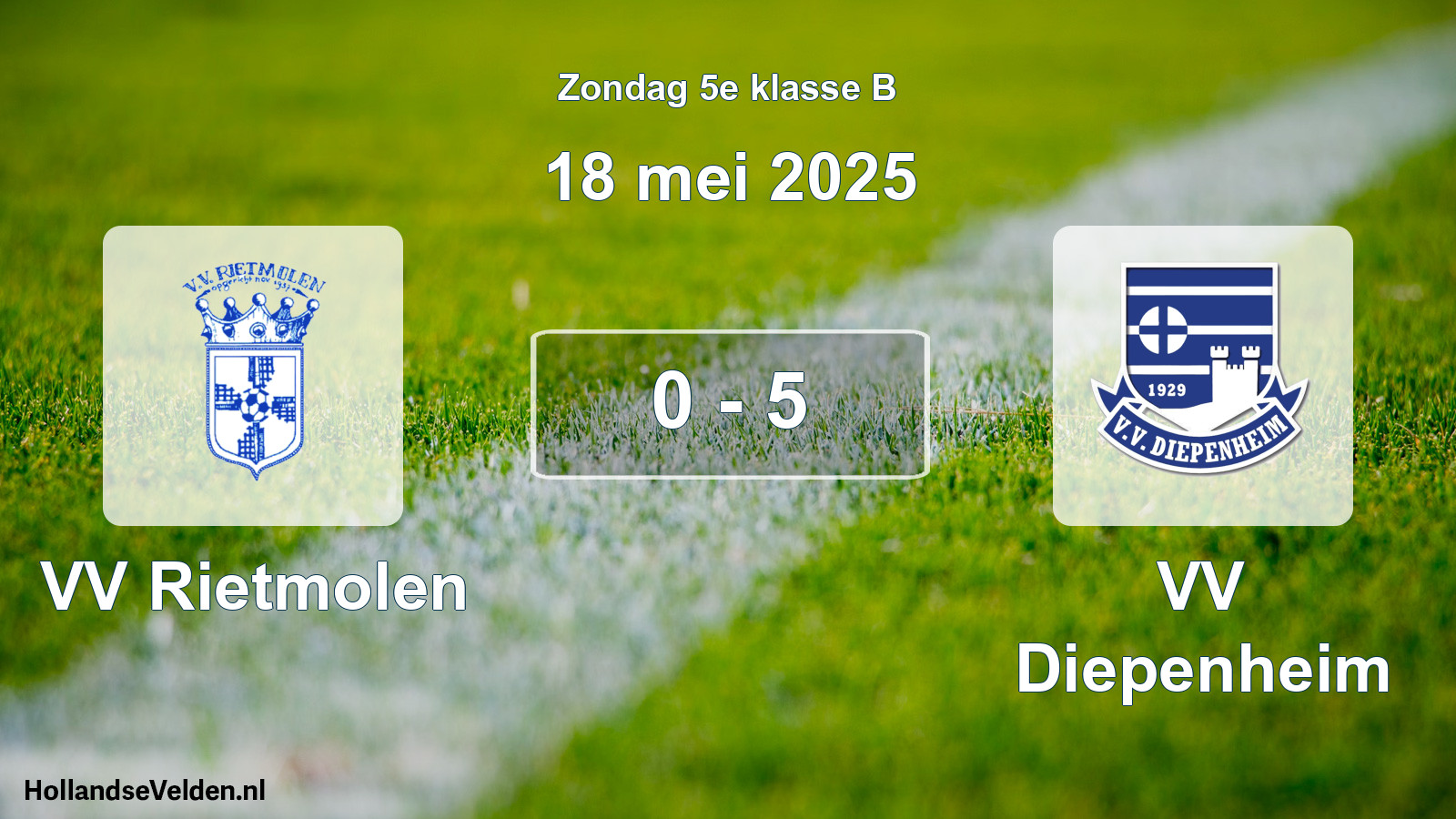 Total number of matches played: VV Rietmolen - VV Diepenheim 0 - 5 (18 May 2025)