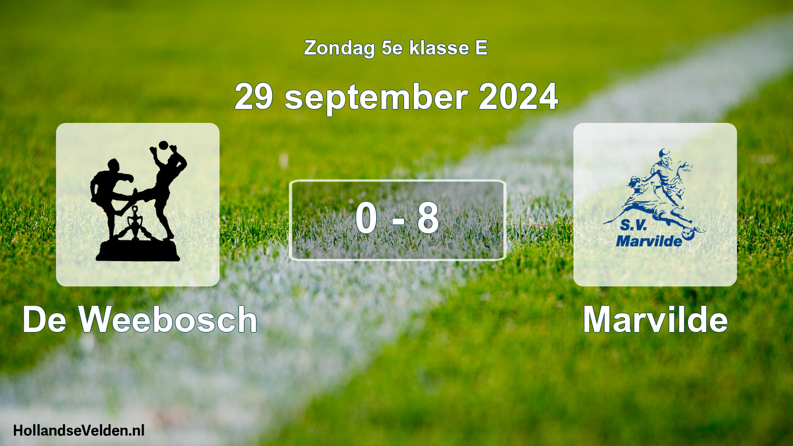 Total number of matches played: De Weebosch - Marvilde 0 - 8 (29 September 2024)