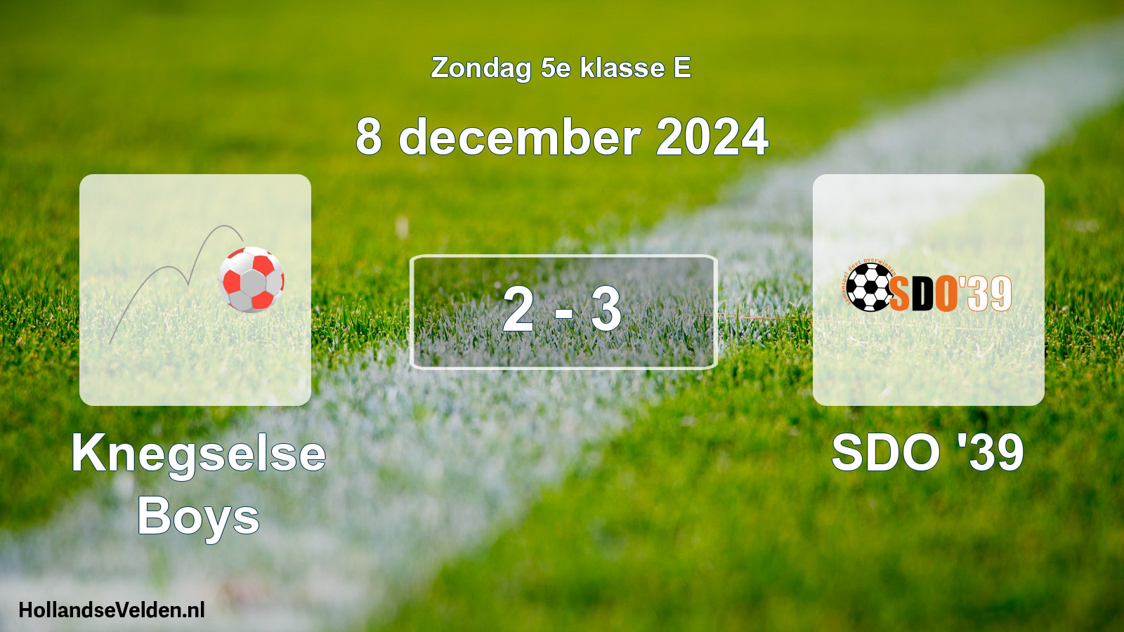 Total number of matches played: Knegselse Boys - SDO '39 2 - 3 (8 December 2024)